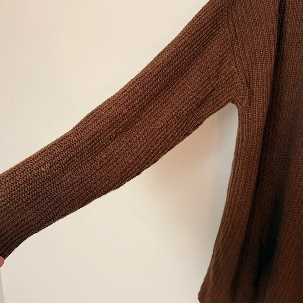 St. John's Bay Warm Brown Open Front Cardigan